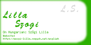 lilla szogi business card